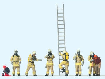 Preiser 10774 HO Firefighters in Modern Clothing Figures (Set of 7)