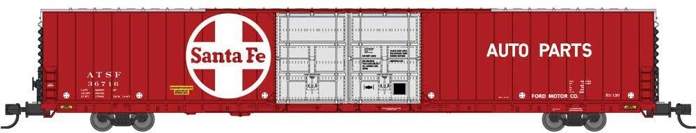 Bluford Shops 86820 N Santa Fe PS 86' Auto Parts Double-Door Boxcar RTR #36716