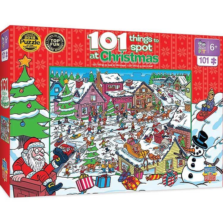 Train Enthusiast Vendors 119284 101 Things to Spot at Christmas 101 Piece Puzzle