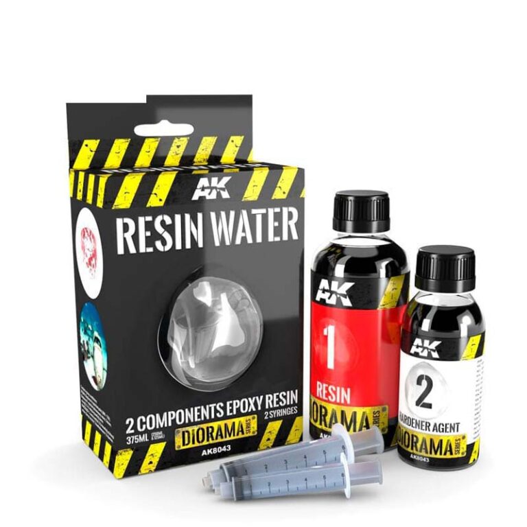 AK Interactive 8043 Resin Water 2 Components Epoxy Resin - 375 ml
