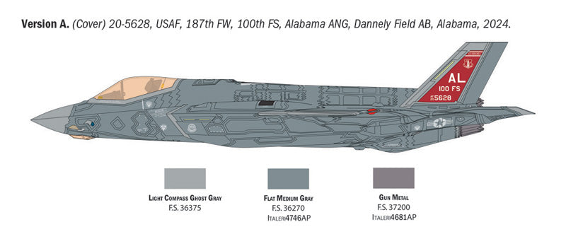 Italeri 2836 1:48 F-35 A Lightning II Fighter Aircraft Plastic Model Kit