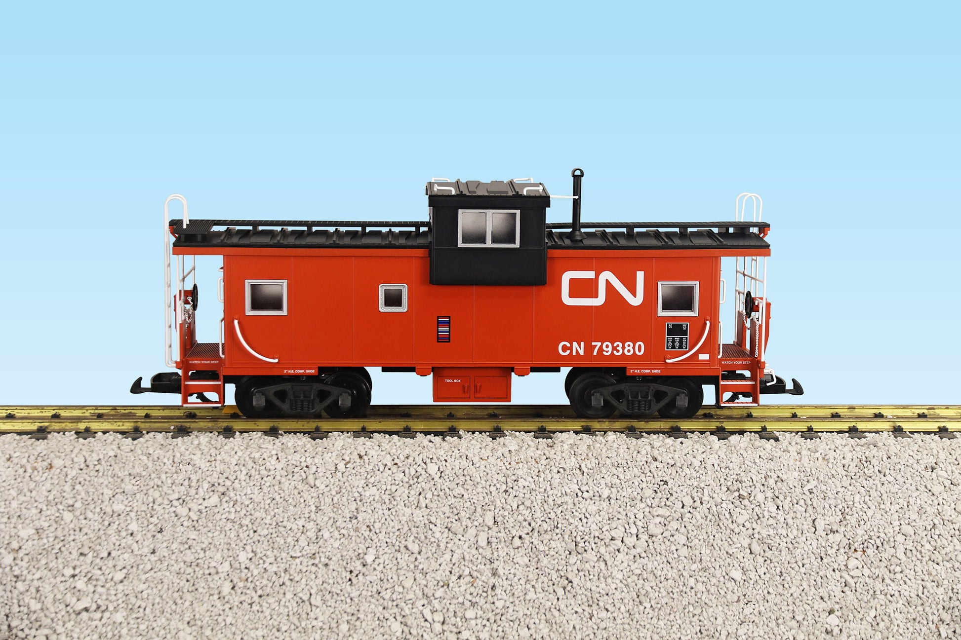 USA Trains R12130 G Red/Black Canadian National Extended Vision Caboose #79380
