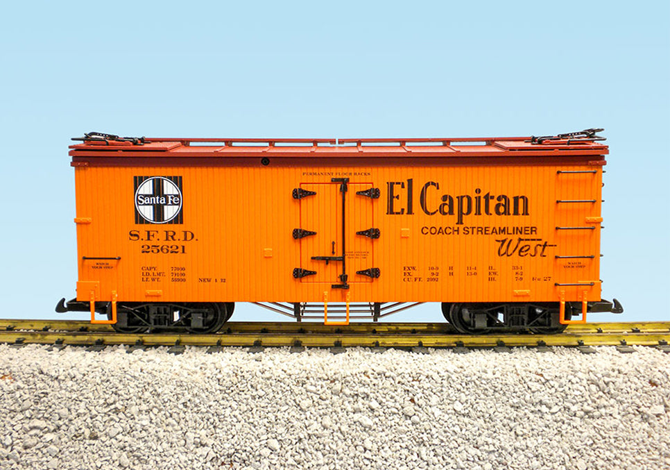 USA Trains R16044B G Santa Fe El Capitan Reefer Orange/Brown #25621