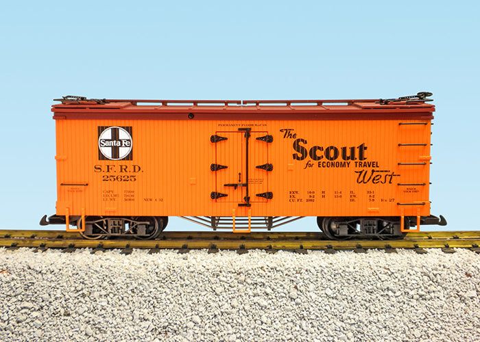 USA Trains R16046B G Santa Fe Scout Orange/Brown Refrigerator Car #25625