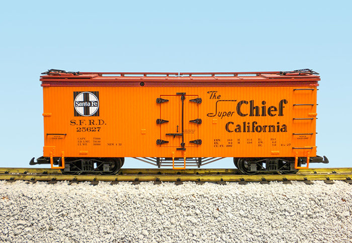 USA Trains R16047B G Santa Fe Super Chief Reefer Orange/Brown 25627