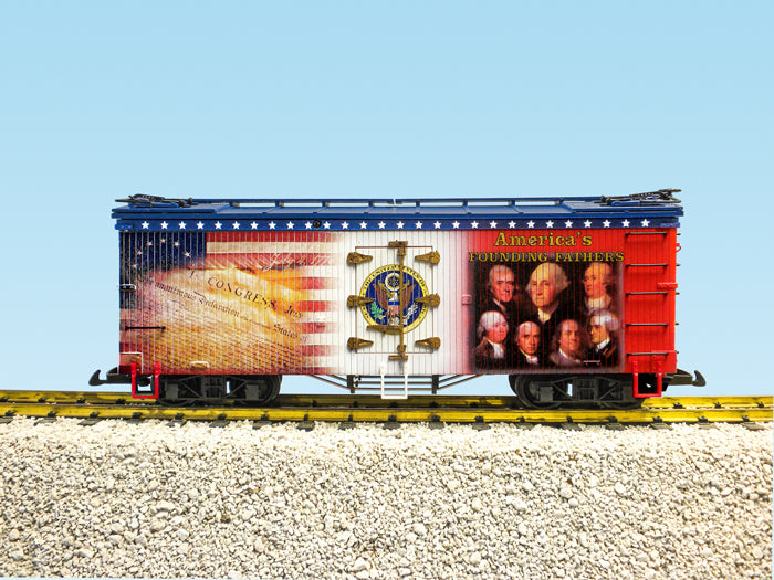 USA Trains R16055 G “America's Founding Fathers” Patriotic US Refrigerator Car
