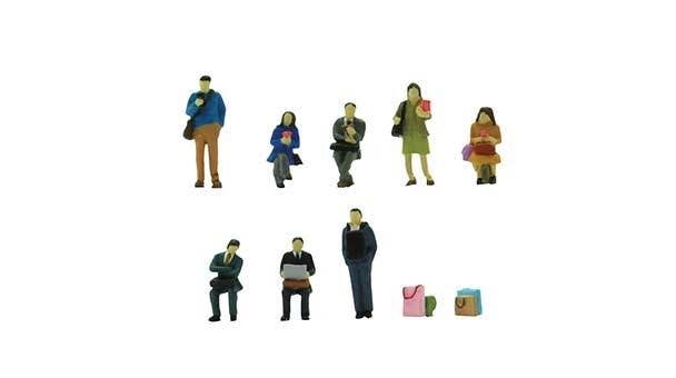 TomyTec 320555 N RR Passenger B Commuting and Attending School Figure (Set of 8)