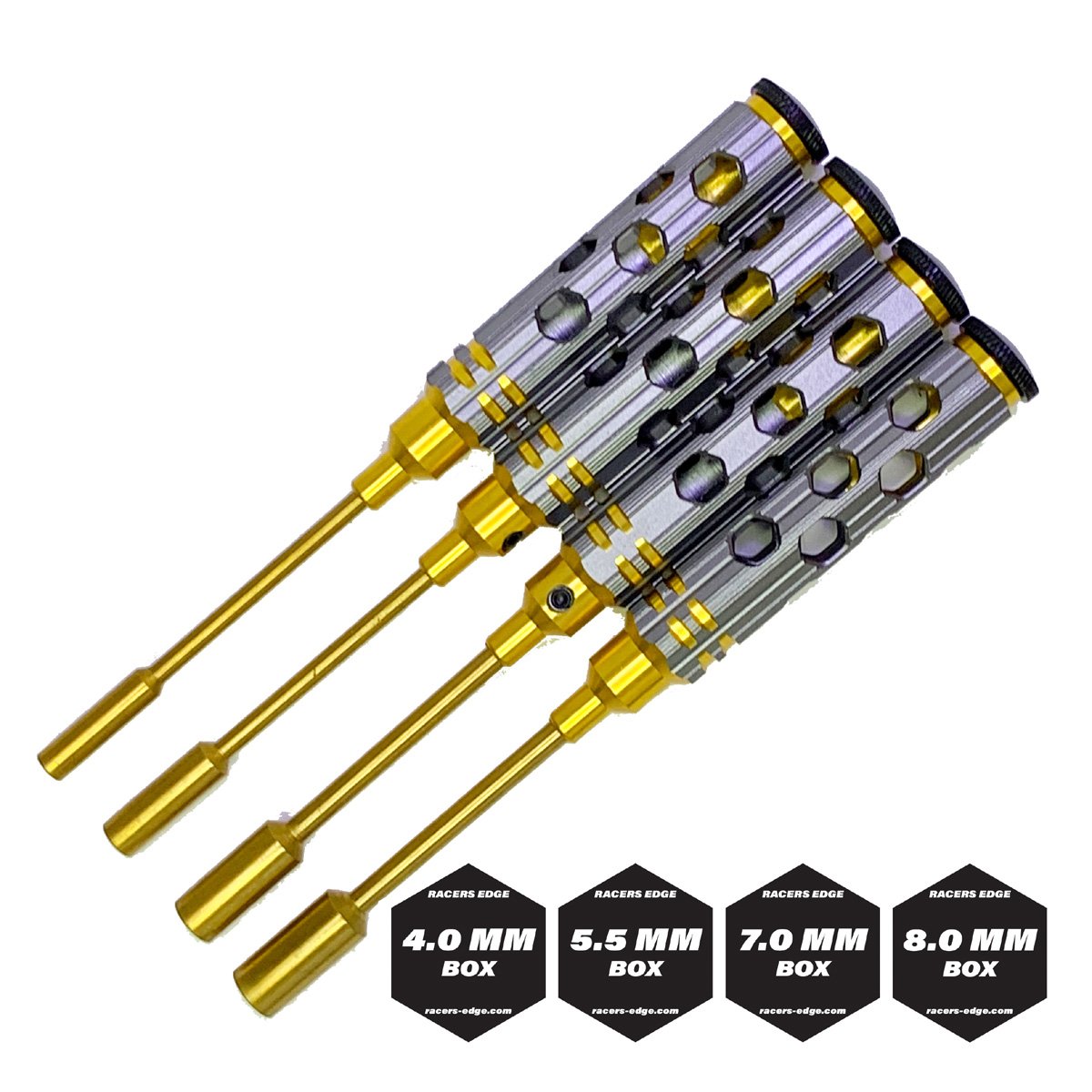 Racers Edge 7210 Gold Ink Honeycomb Handle with Titanium Coated Tips