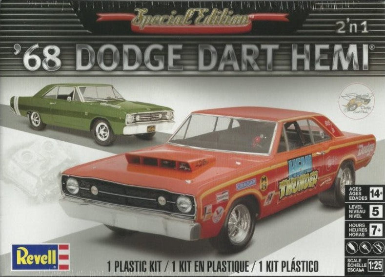 Revell 85-4217 1:25 1968 Dodge Dart Hemi 2 'n 1  Car Plastic Model Kit