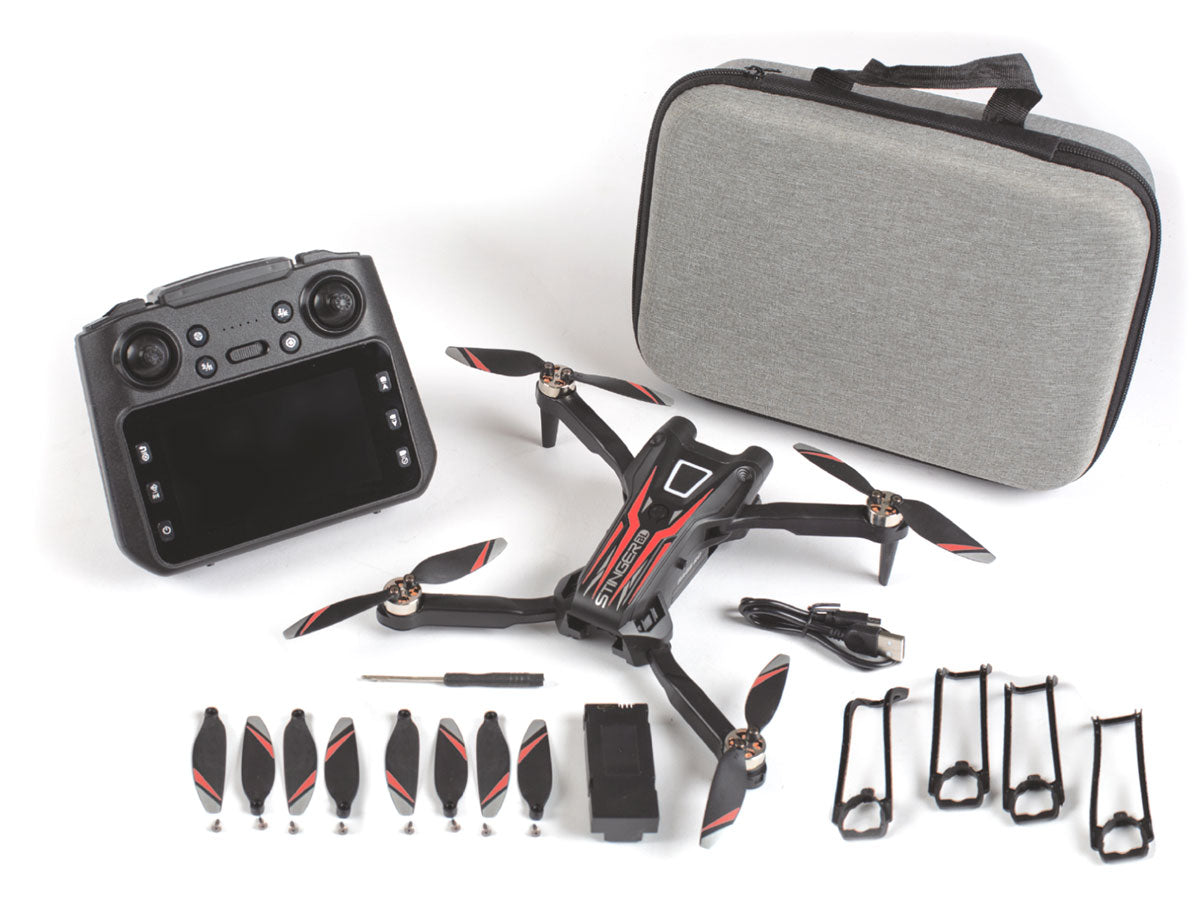 Rage R/C 4600 Stinger BL FPV Drone with 1-Axis 1080p HD Camera & Storage Case