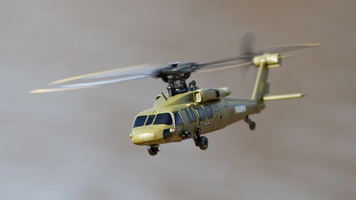 Rage R/C 6150 Hero-Copter BL Army 4-Blade RTF Heli