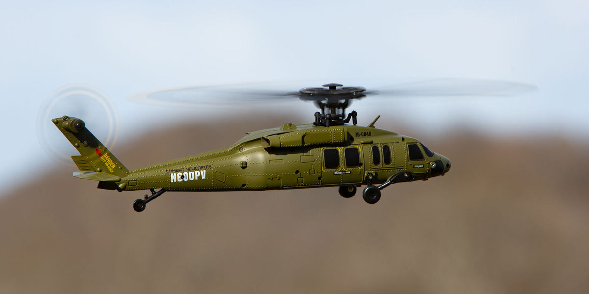Rage R/C 6150 Hero-Copter BL Army 4-Blade RTF Heli