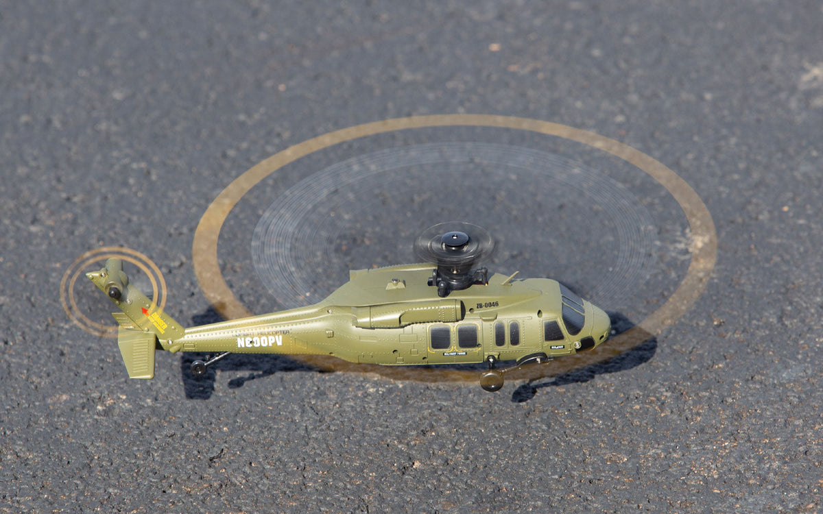 Rage R/C 6150 Hero-Copter BL Army 4-Blade RTF Heli