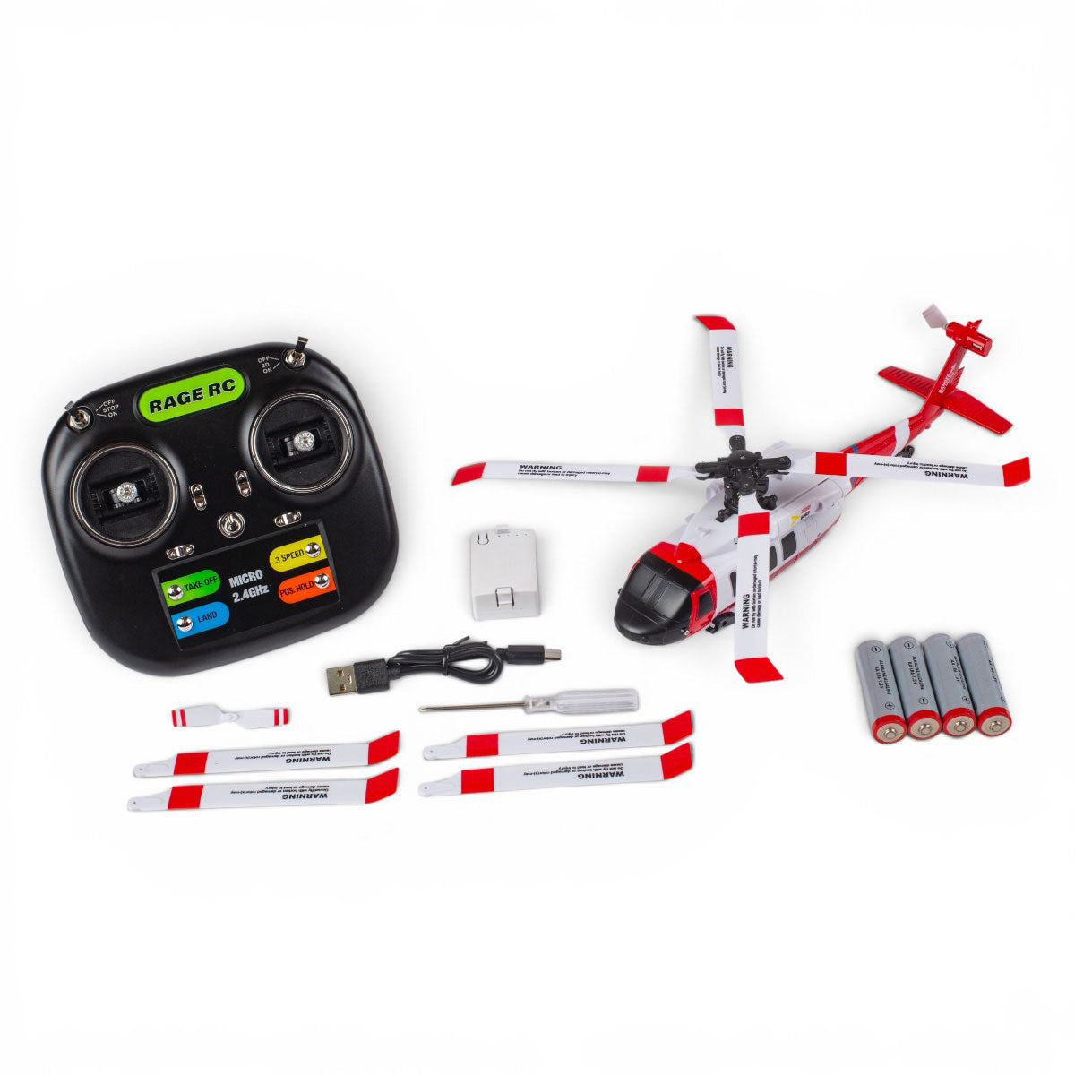 Rage R/C 6151 Hero-Copter BL Coast Guard 4-Blade RTF Heli