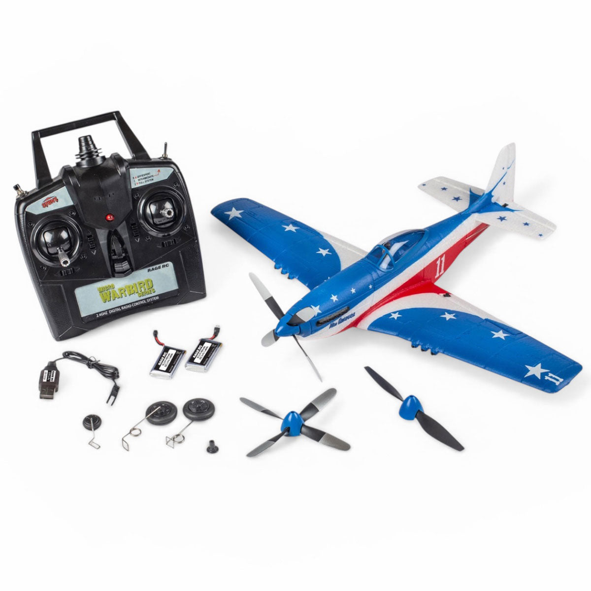 Rage R/C A1300V3 P-51D Miss America Micro RTF Airplane with PASS System