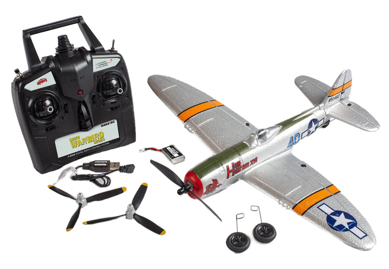 Rage R/C A1307 P-47 Thunderbolt Micro RTF Airplane with PASS