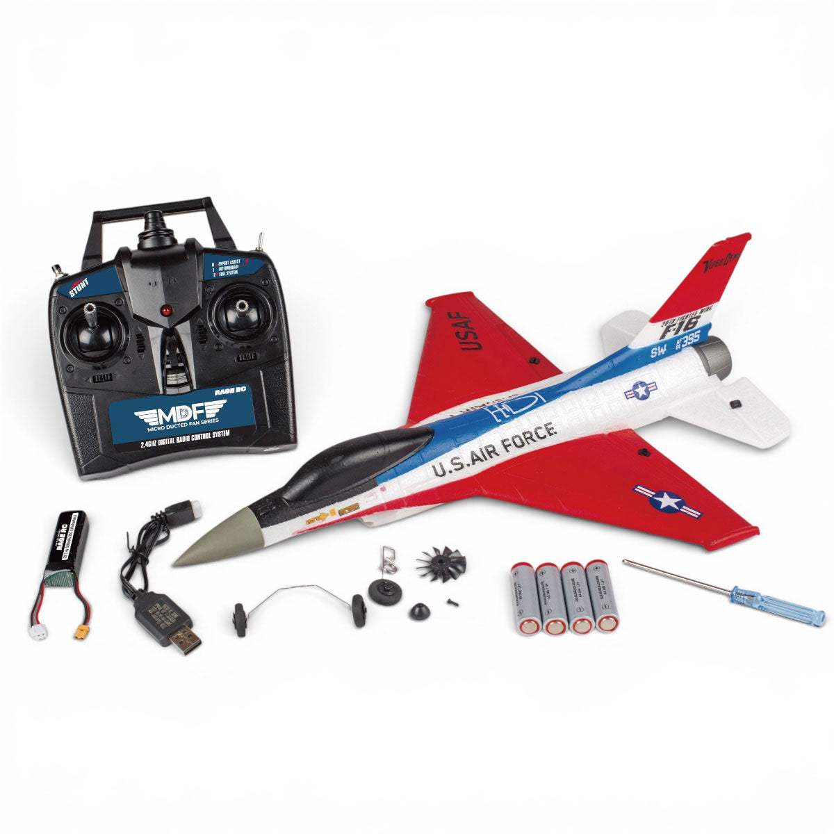Rage R/C A1700 F-16 Micro RTF Brushless Powered EDF Jet with PASS System