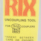 Rix Products 628-0014 HO Uncoupling Tool For Magnetically Actuated Couplers