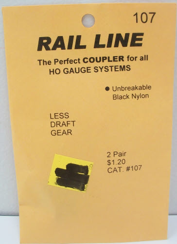 Rail Line 107 Coupler Regular w/Out Draft Gear (2Pair)