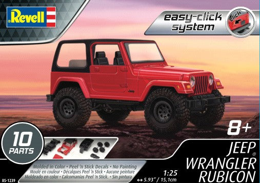 Revell 85-1239 1:25 Jeep Wrangler Rubicon SUV Plastic Model Kit