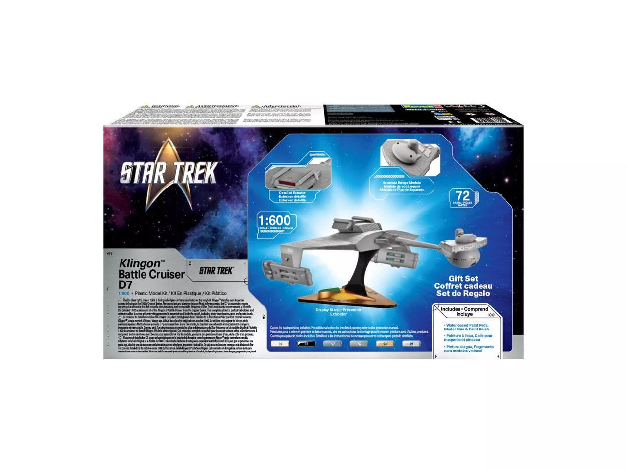 Revell 13601 1:600 Star Trek Klingon Battle Cruiser D7 Plastic Model Kit