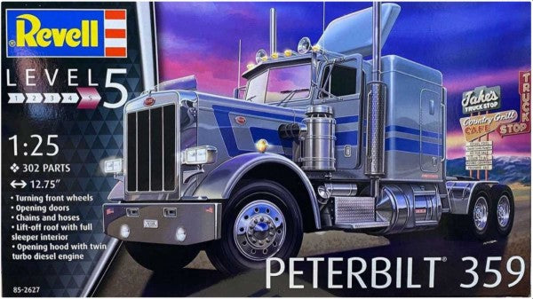 Revell 85-2627 1:25 Peterbilt 359 Tractor Cab Plastic Model Kit