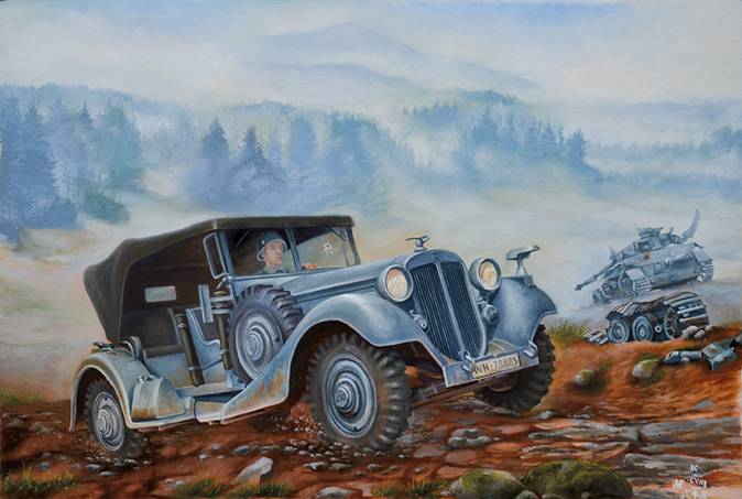 Roden Models 825 1:35 Horch V8 Type 830R. Roden 825 Car Plastic Kit