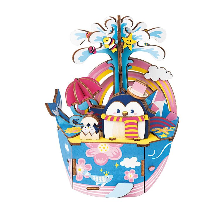 Robotime AMD51 Rolife DIY Music Box Dream Series Ocean Park Kit