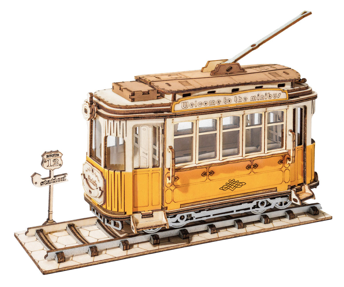 Robotime TG505 Rolife Tramcar 3D Wooden Puzzle