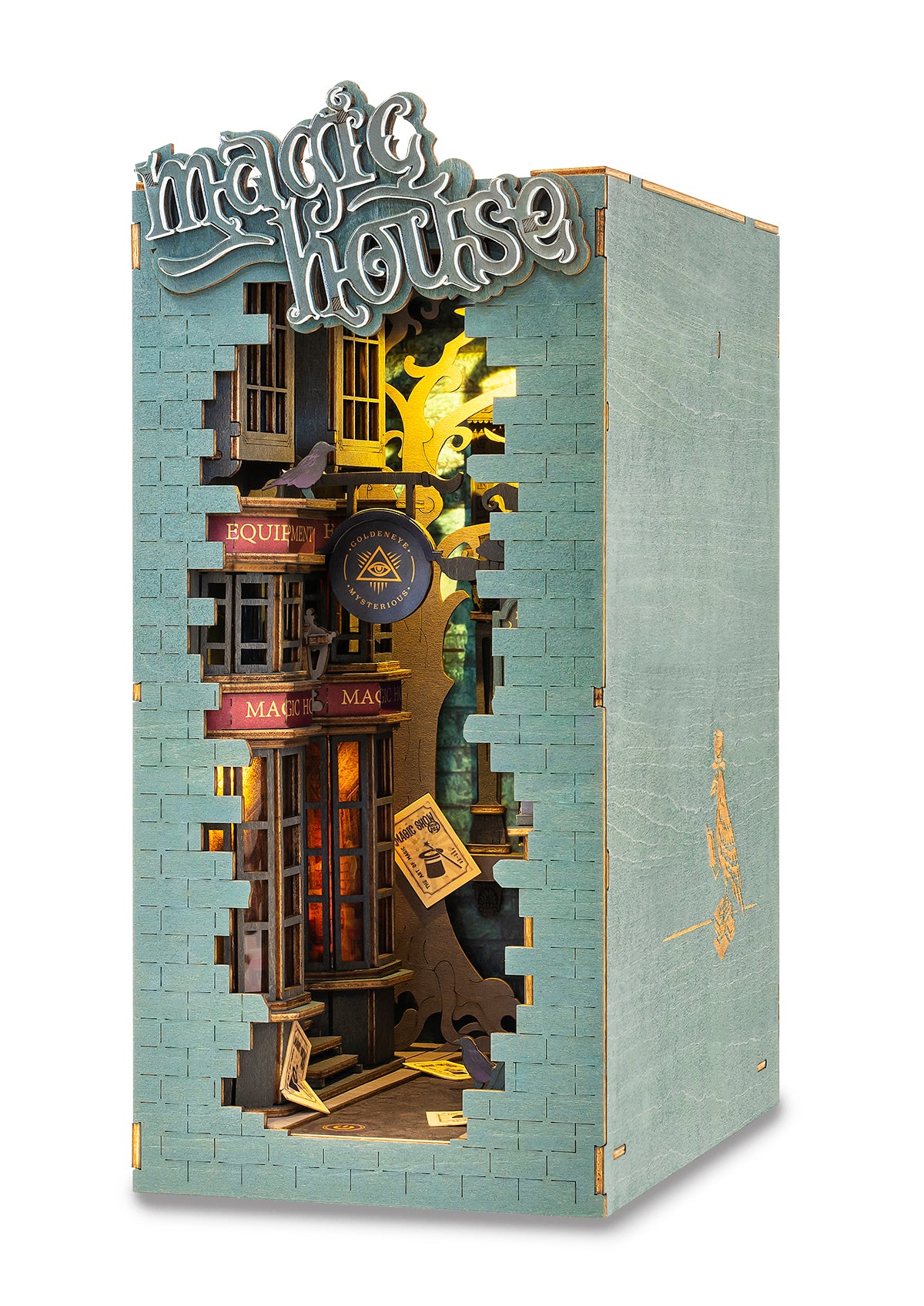 Robotime TGB03 Rolife Magic House 3D Wooden DIY Miniature House Book Nook