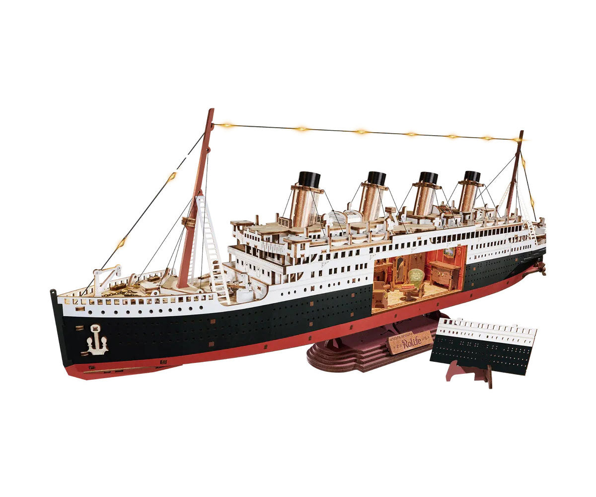Robotime TGL02 Rolife 1912 Eternal Atlantic Voyager Modern 3D Wooden Puzzle