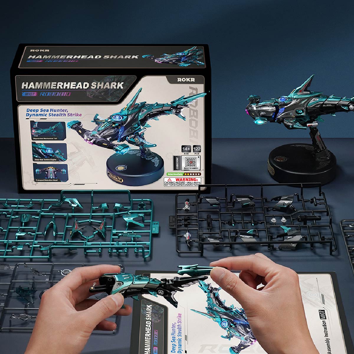Robotime MI07 ROKR Hammerhead Shark DIY Model 3D Puzzle
