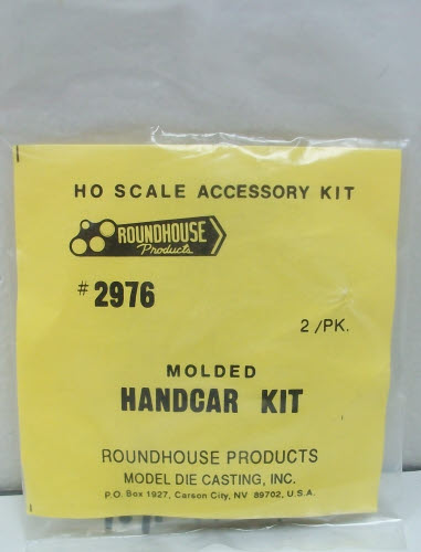 Roundhouse 2976 HO Scale Molded Handcar Model Diecast Kit