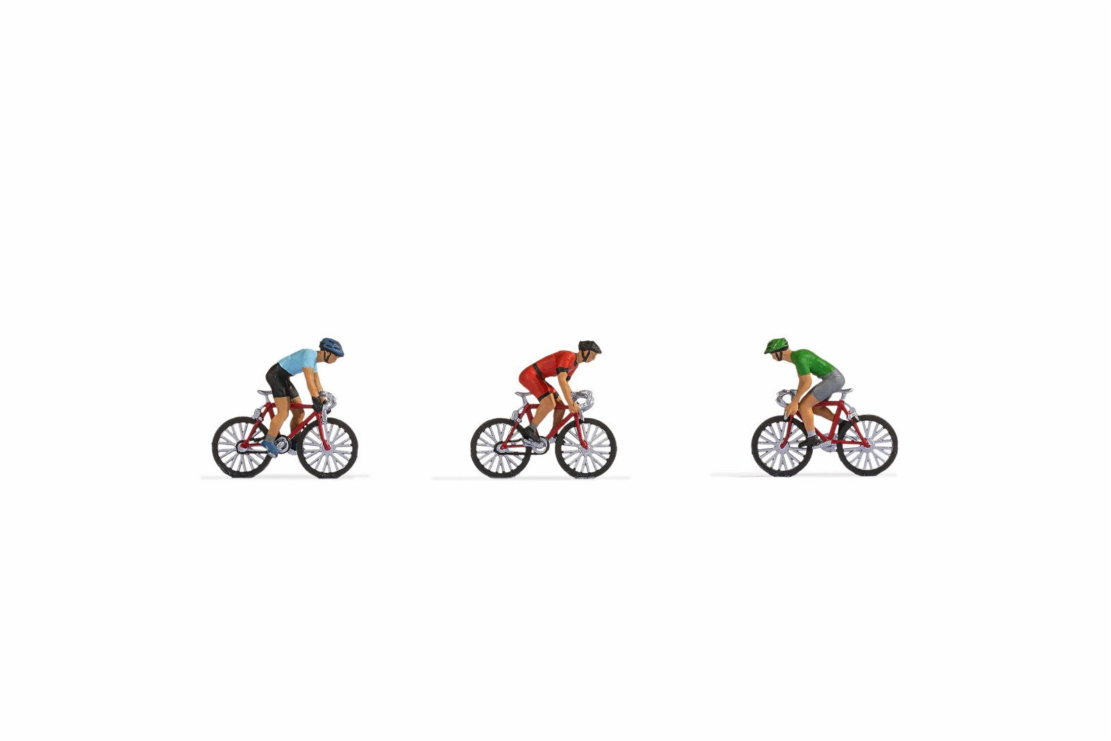 Noch 15897 HO Bicycle Racer Figures (Set of 3)
