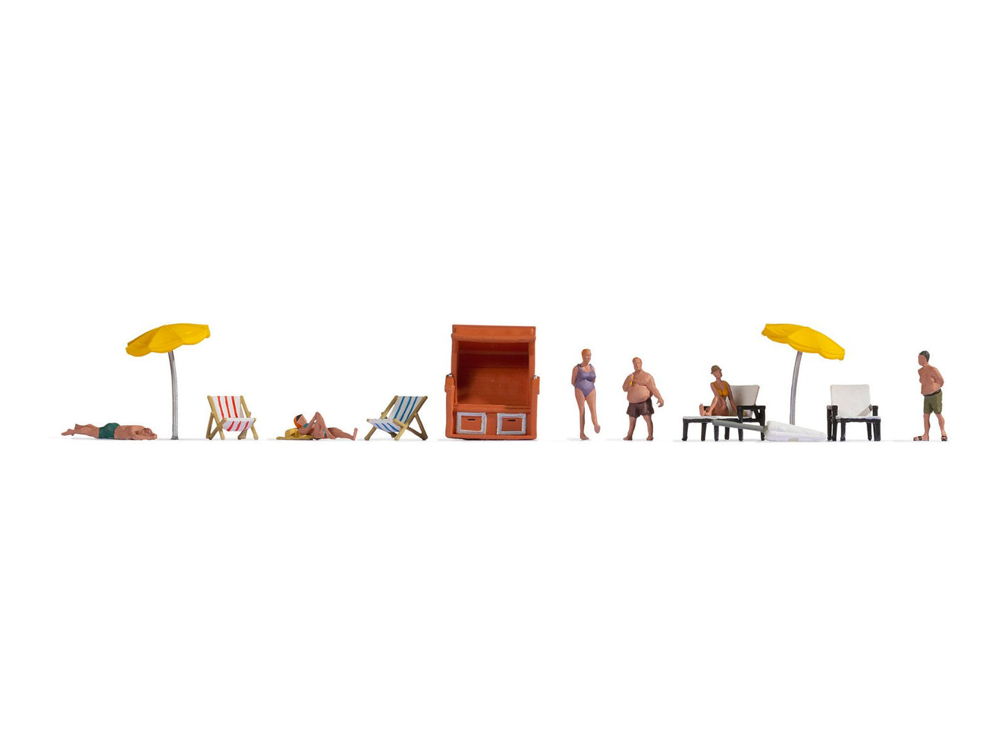 Noch 16205 HO Bathing Themed Figure Set (Set of 14)
