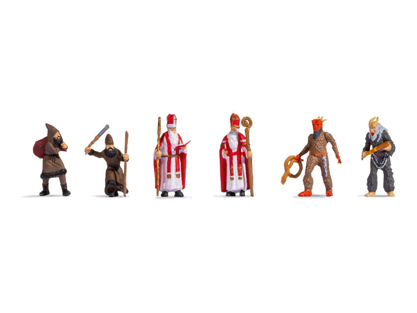 Noch 15929 HO Santa & Knecht Ruprecht (Set of 6)