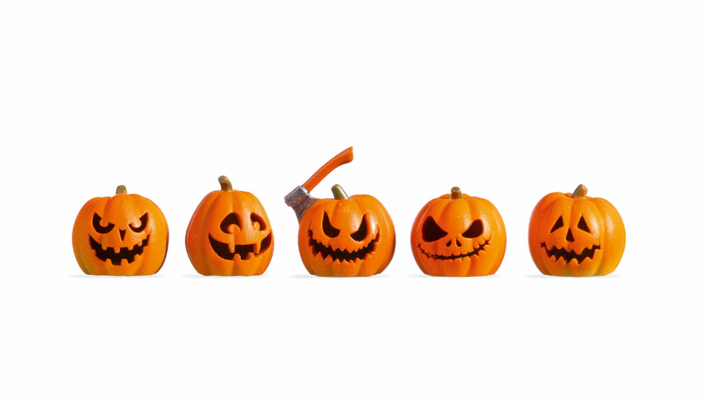 Noch 51210 HO Illuminated Pumpkins Figure (Set of 5)