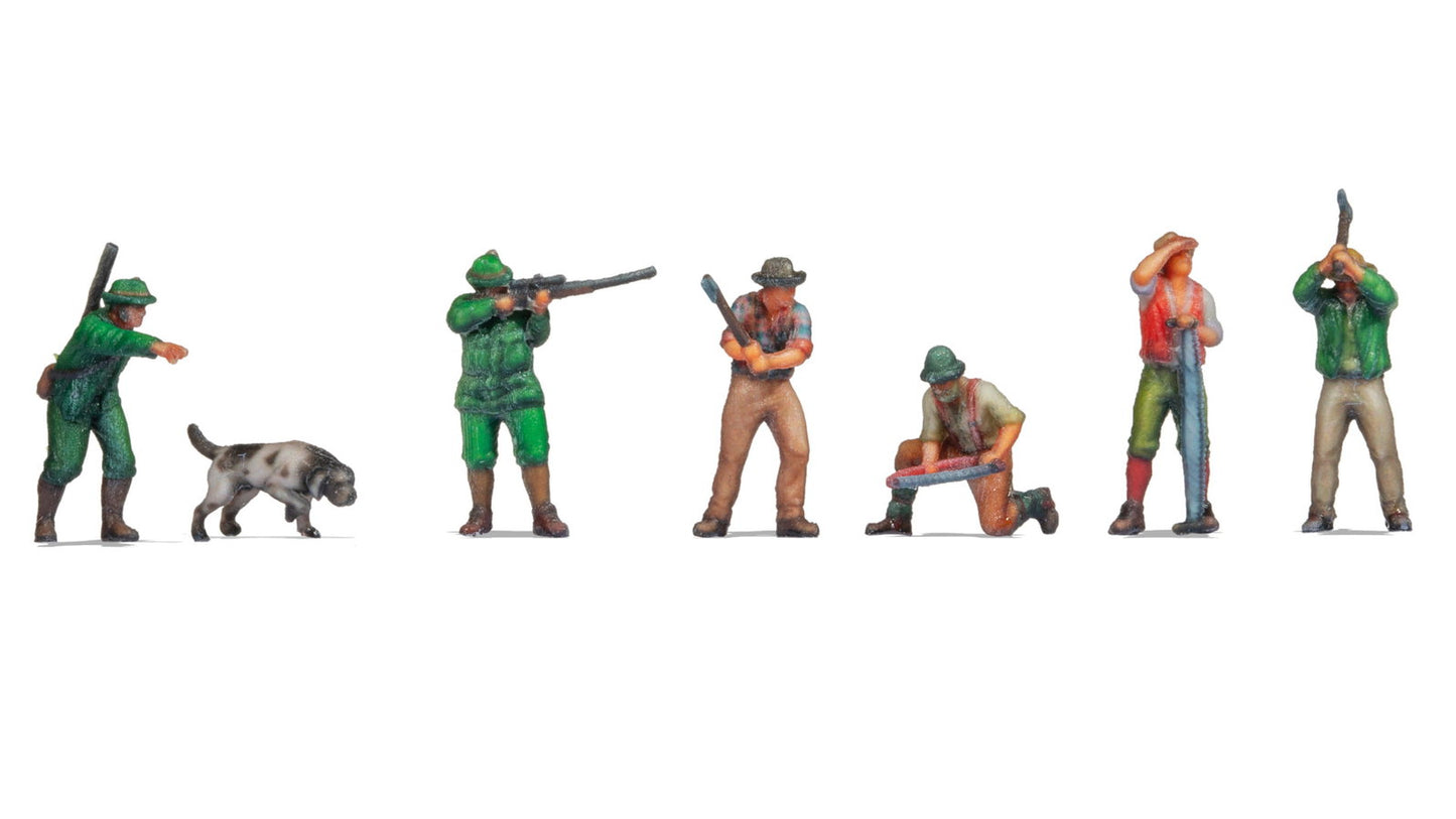 Noch 35100 N Hunters and Lumberjacks Figure (Set of 7)