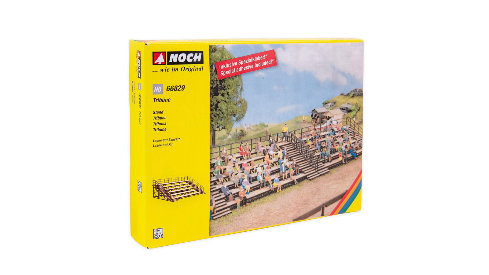 Noch 66829 HO 13.4 x 6.9 x 4.4 cm Spectator Stand Laser Cut Kit