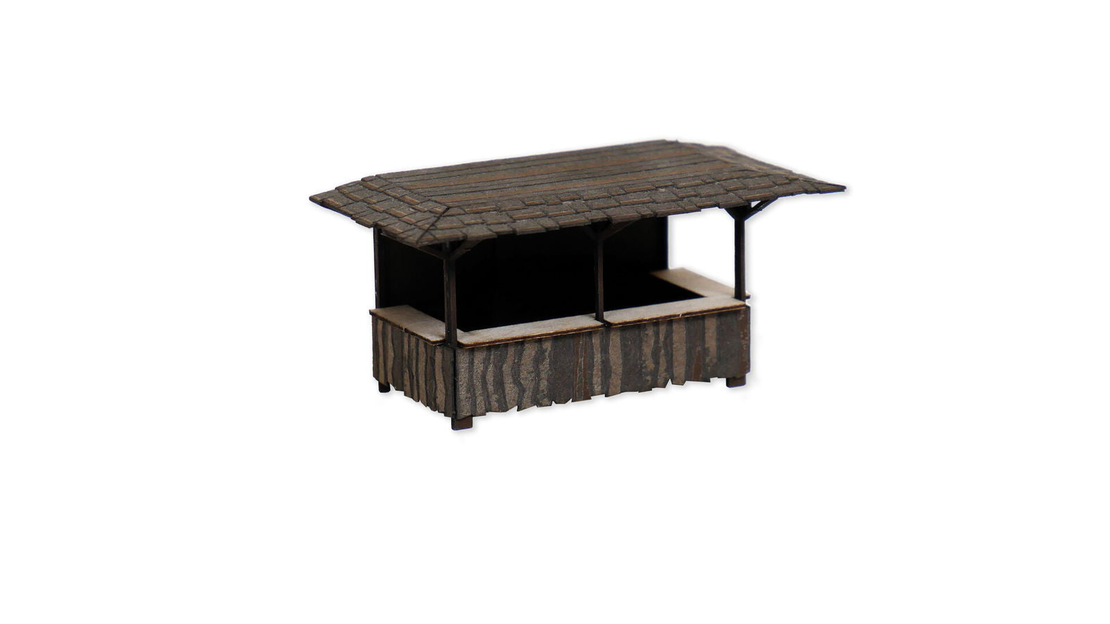 Noch 14384 HO 6.5 x 3.2 x 3.2 cm Medieval Stall Laser Cut Kit