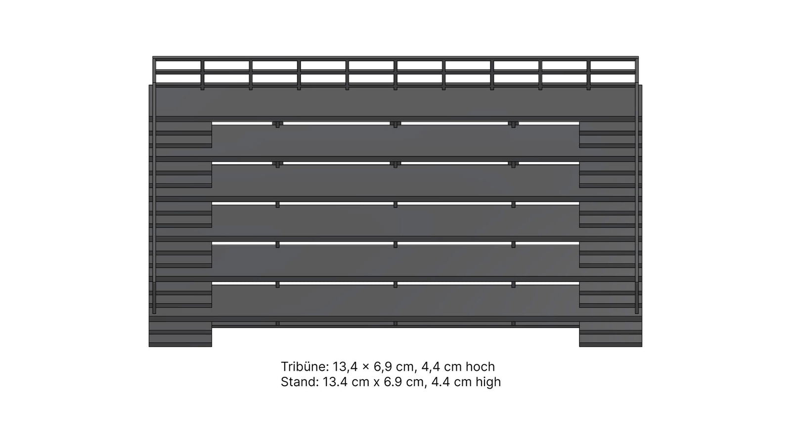 Noch 66829 HO 13.4 x 6.9 x 4.4 cm Spectator Stand Laser Cut Kit