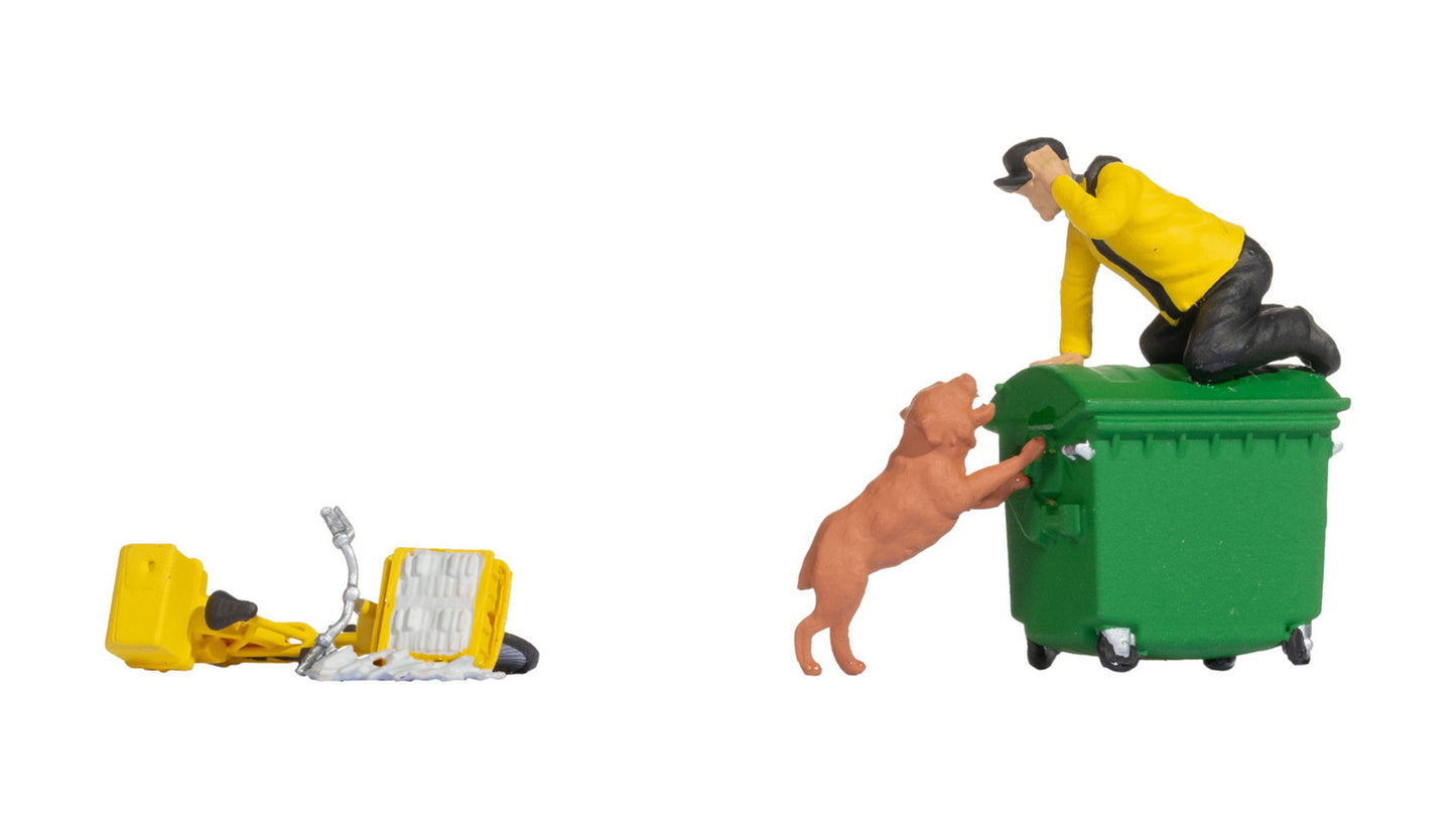 Noch 16610 HO Funny-Scenes 'Caution Dog' Figure Set