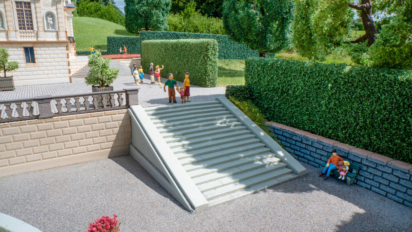 Noch 58316 HO 2.9" x 3.1" x 1.2" Straight Open-Air Staircase Kit (Pack of 2)