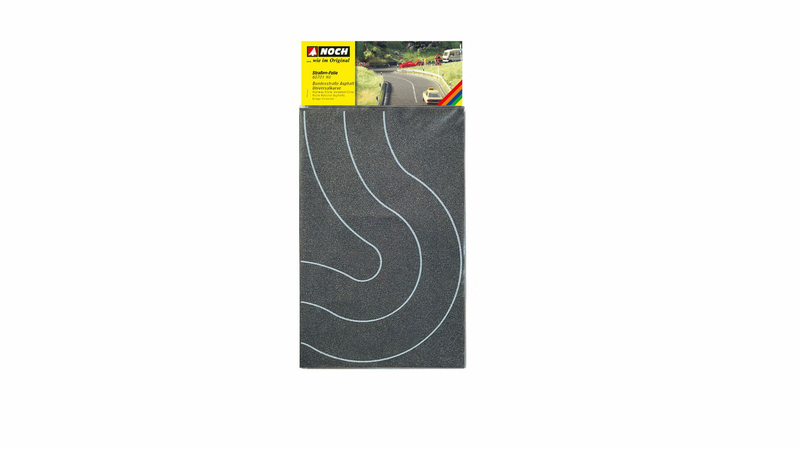 Noch 60701 HO 8?cm wide Asphalt Federal Road Curve (Pack of 2)