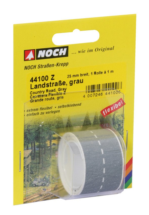 Noch 44100 Z Grey Country Road with Broken Center 2.5 Wide x 100 Lenght cm