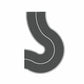 Noch 60701 HO 8?cm wide Asphalt Federal Road Curve (Pack of 2)