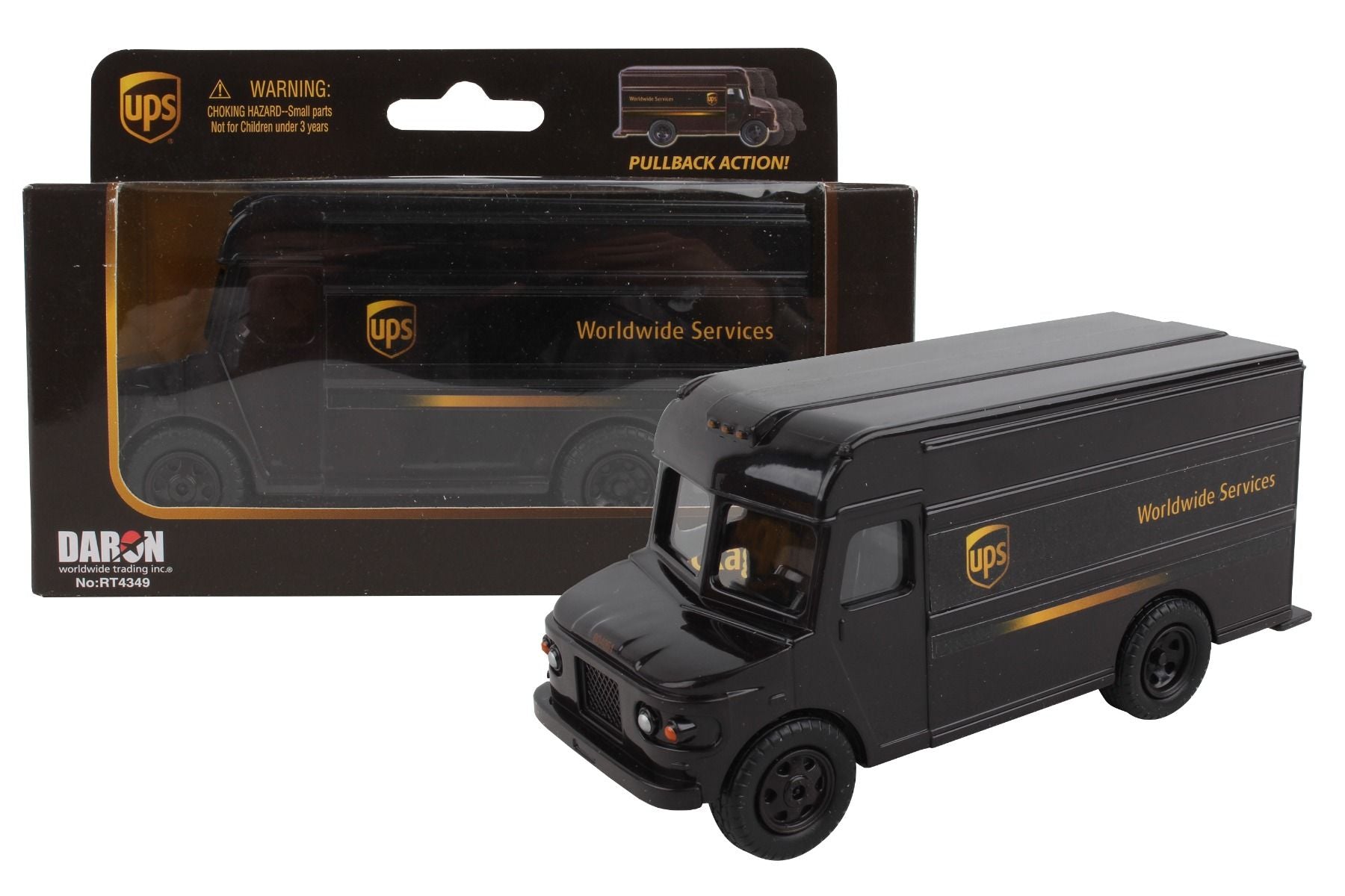 Daron Worldwide Trading RT4349 UPS Pullback Package Car