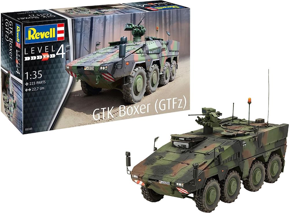 Revell of Germany 03343 1:35 GTK Boxer GTFz Military Tank Model Kit