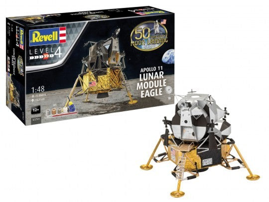 Revell of Germany 03701 1:48 Apollo 11 Lunar Module Eagle Military Plane Kit