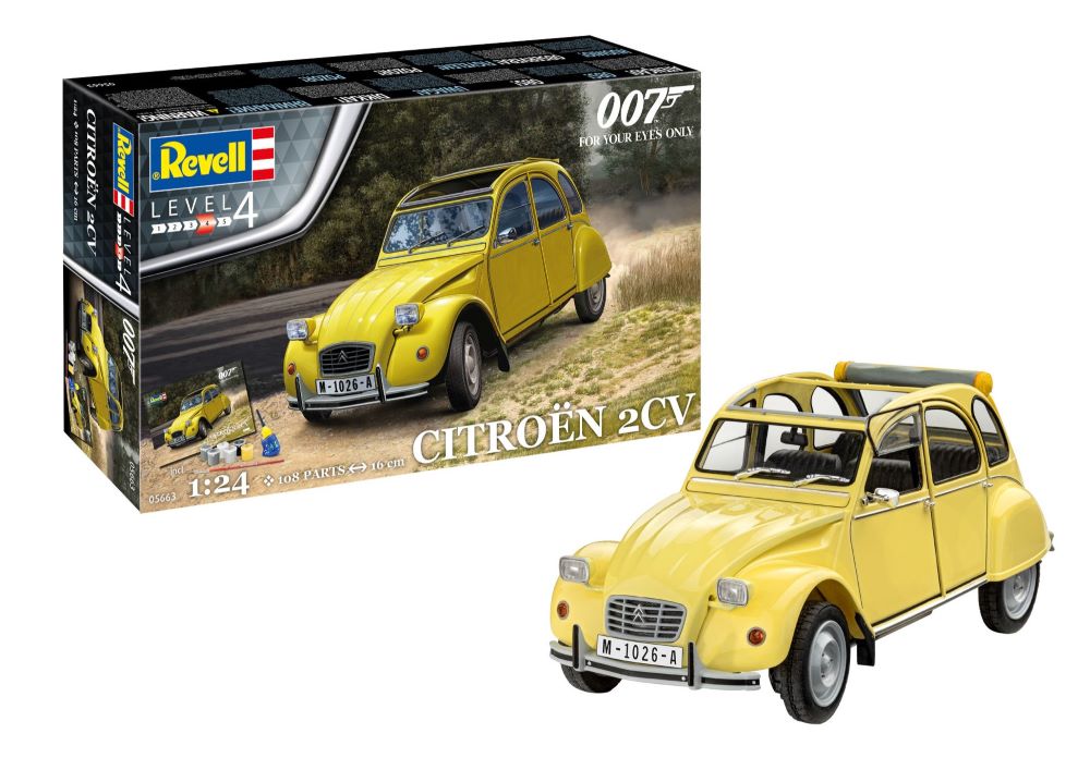 Revell of Germany 05663 1:24 James Bond 007 Citroen 2CV Car Plastic Kit